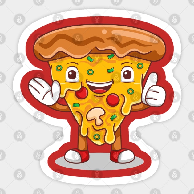 cute pizza Sticker by MEDZ